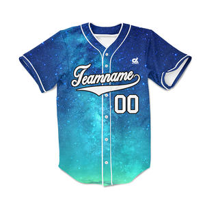 Maillot de baseball personnalisé 2025 pour homme, style Galaxy, à boutons, uniforme d'équipe par sublimation, vente en gros - Product Image 3