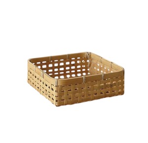 Panier en bambou moderne, contenants de rangement ronds, boîte à nourriture tressée, organisateur de cuisine, décoration pour la maison et le jardin, articles ménagers, bac de rangement - Product Image 4