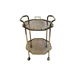 Small Size Hexagon Shape <b>Trolley</b> bar Cart for Home Catering Hotel Restaurant Kitchen Food Coffee Tea <b>Serving</b> <b>Trolley</b> Cart - Product Image 1
