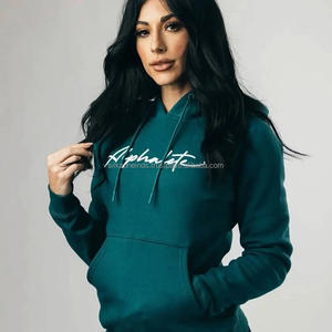 Venta al por mayor de sudaderas con capucha para mujer, sudadera holgada de color sólido para primavera, Otoño e Invierno - Product Image 4