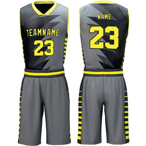 Maillot de basket-ball personnalisé pour équipes masculines, en mesh réversible, broderie de haute qualité, sublimation - Product Image 4
