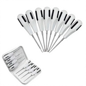 Juego de Elevadores Dentales Curvos de Acero Inoxidable de Alta Calidad, 8 Piezas, Instrumentos de Extracción Dental para Cirugía Oral, Kit Reutilizable - Product Image 5