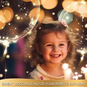 Palloncini per Matrimonio, Confezione da 10, Luci LED Riutilizzabili Trasparenti con Luci a Stringa da 18 Pollici e Interruttore Individuale - Product Image 2