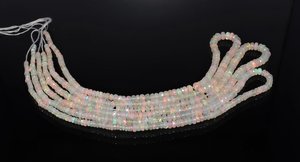 ลูกปัดโอปอลเอธิโอเปียทรงรอนเดลล์เจียระไนแบบมีประกาย ขนาด 3-5 มม. ลูกปัดพลอยโอปอลเอธิโอเปียธรรมชาติ 16 นิ้ว โอปอลไฟทรงรอนเดลล์แบบเม็ดเดี่ยว - Product Image 4