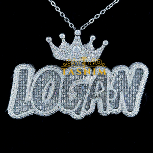 Colgante de Letra con Incrustaciones de Moissanita de Calidad Premium para Exportación, Joyería de Moda Unisex para el Cuello, Ideal para Halloween, Bodas y Fiestas - Product Image 6