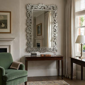 Espejo de Pared Barroco Veneciano Ornamentado |   Espejo Decorativo con Marco Tallado de Estilo Antiguo Vintage para Decoración del Hogar y Sala de Estar - Product Image 4