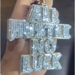 จี้ชื่อ 3 มิติสั่งทำพิเศษ ประดับโมอิสซาไนต์ เครื่องประดับเงินฮิปฮอป ดีไซน์หรูหรา ทันสมัย สไตล์เฉพาะตัว สวยสง่า - Product Image 1