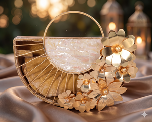 Bolso de Mano Boho de Resina con Bordado, Cuentas y Lentejuelas, Ideal para Bodas de Verano, Bolso de Hombro a Precio Económico - Product Image 1