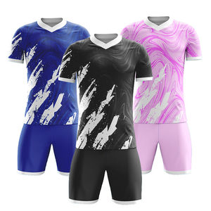Conjunto de Camiseta y Pantalones Cortos de Fútbol para Hombre, Color Gris Claro, Diseño Geométrico, Cuello Redondo, Manga Corta, Sublimado, Transpirable, Ajuste Atlético - Product Image 6