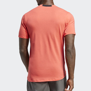 Men's <b>Coral</b> Short Sleeve T-Shirt Slim Fit O-Neck Quick Dry Knitted Polyester Casual Solid Color <b>Top</b> - Product Image 3