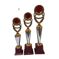 Fabricant de trophées de sport en métal de conception unique pour les compétitions de badminton de cricket de football d'université d'école