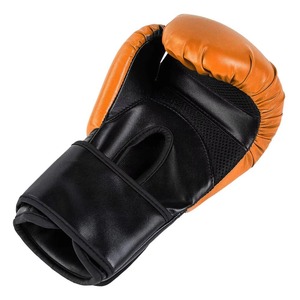 Gants de boxe professionnels orange en cuir PU durable, avec sangle de poignet réglable, respirants, légers, unisexes, pour le sparring - Product Image 2