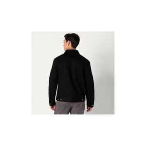 Men’s <b>Black</b> <b>Jean</b> <b>Jacket</b> Classic Trucker Style Slim Fit Button Closure Casual Denim Coat Streetwear Essential for men - Product Image 2