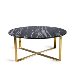 Industrial Style Metal Coffee <b>Table</b> with Marble Top Modern Home Decor Furniture Manufacturer - Product Image 4