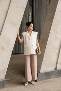 Pantalon de maternité droit pour femme, taille élastique, respirant, ample, décontracté, idéal pour l'été et le bureau - Product Image 2