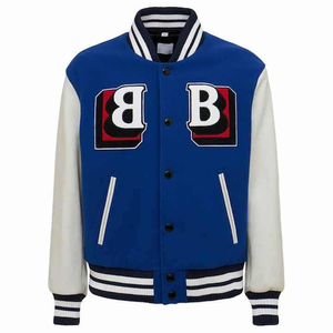 Veste d'hiver formelle pour homme de haute qualité, style varsity, en polaire, col montant, coupe ajustée, avec logo brodé personnalisé sur le devant - Product Image 5