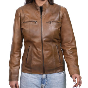 <b>Leather</b> Women's Jackets Best High Quality Women Fashion Women's <b>Leather</b> Jackets Original Sheepskin <b>Leather</b> With Custom Size - Product Image 1