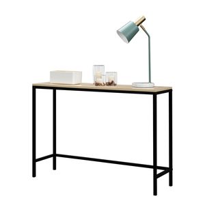 Consolle in noce chiaro con stile industriale e piano singolo in triamina - Product Image 3
