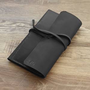 Vintage Genuine Leather Barber Scissors Pouch Durable Hair <b>Tool</b> <b>Case</b> Protective Scissor Bag For Salon Artist LBSP-0002C - Product Image 2