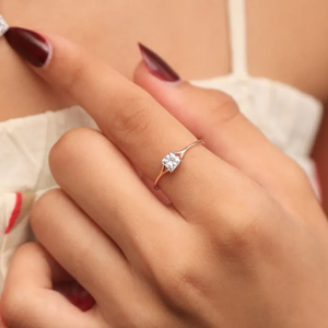 0.5 Ct Princess Cut Labgrown Diamond <b>Split</b> Shank <b>Ring</b> Stunning Engagement <b>Ring</b> for Women Modern Bridal Jewelry Elegant Design. - Product Image 4