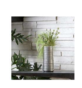 Industrial Iron Metal Flower Vase Decorative Planter For Modern Home Office <b>Table</b> Elegant Accent Piece - Product Image 5