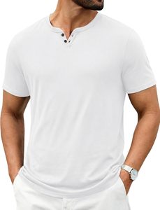 T-shirt personnalisé pour homme à col en V, 100% coton, doux, respirant, décontracté, manches courtes, uni, fabrication de vêtements OEM ODM, marque privée - Product Image 1