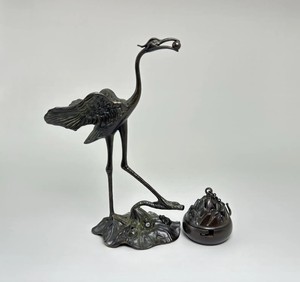 Quemador de incienso de latón con forma de grulla, soporte colgante |   Quemador de incienso decorativo ecológico para verano/primavera |   Decoración de Hogar de Lujo - Product Image 4