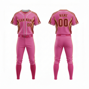 Wholesale High Quality Printed Sublimated 100% Polyester Quick Dry Breathable Plus Size Unisex <b>Baseball</b> Jersey Pant Uniform - Product Image 1