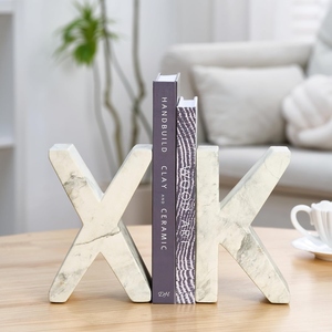 Concrete bookends letter <b>book</b> ends heavy duty bookend decorative shelf <b>decor</b> alphabet bookends wholesale luxury desk organizer w - Product Image 5