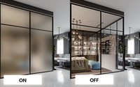 Intelligente Tönungsfolie mit Dimmbarkeit, Holografische Rückprojektion, 92% Lichtdurchlässigkeit, PDLC Schaltbare Folie, Dekorative Smart-Glas-Fenster und Glastüren