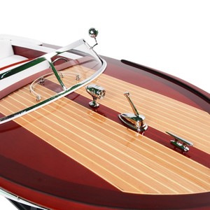 B091 OMH Ariston Speed Boat Model Edition Exclusive, bateau à moteur artisanal en bois de cèdre peint, décoration nautique, cadeau de Noël, 91.4Lx28Wx25.4H - Product Image 4