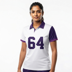 High-Performance Women's Cricket Jersey Breathable Custom Women Cricket Jersey Wholesale Women Short Sleeve Cricket Jersey - Product Image 1