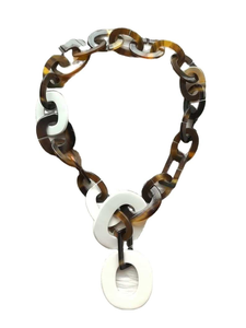 Stylish Horn Necklace Eco Conscious Fashion Jewelry <b>Black</b> Horn Choker Natural Crafts - Product Image 4