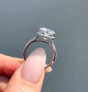 3CT Cushion cut moissanite Solitaire Hidden Halo <b>Ring</b> For Women's original <b>925</b> <b>Silver</b> Engagement Wedding Party Gift For Lovers - Product Image 4