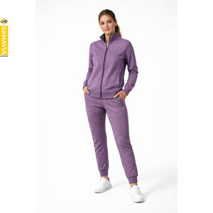 Chándal con Capucha para Mujer, Venta al Por Mayor OEM, Transpirable, de Secado Rápido, Ligero, de Poliéster/Algodón, con Impresión por Transferencia de Calor Personalizada, Informal, para Gimnasio - Product Image 1