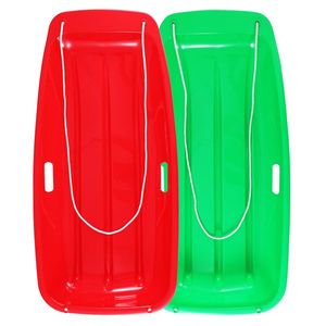 Slitte da Neve in Legno per Bambini 88x42x11cm Rosso e Verde - Product Image 1