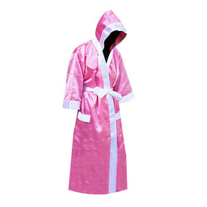 <b>Boxing</b> <b>Robe</b> with Hood Polyester Satin Material Custom MMA <b>Boxing</b> <b>Robe</b> New Style Design <b>Boxing</b> <b>Robe</b> - Product Image 1