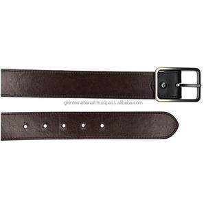 Cinturón casual de cuero liso de grano superior negro y marrón para hombres con cinturón de jeans con hebilla cuadrada - Product Image 6