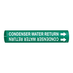Marqueur de tuyau flexible Brady pour les conduites d'eau de refroidissement industrielles et le retour d'eau du condenseur - Product Image 2