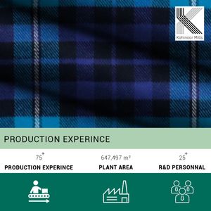 Tissu en flanelle 100% coton teint en fil, 160 GSM, bleu à carreaux, brossé des deux côtés, extra doux, fabricant OEM ODM en gros - Product Image 5