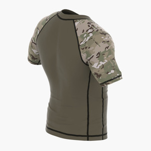 IBEX HILLS Custom Wholesale <b>Men</b> Winter <b>Compression</b> Gym <b>Shirt</b> Seamless Sports Apparel Short Sleeve Heat Transfer Printed T <b>Shirt</b> - Product Image 4
