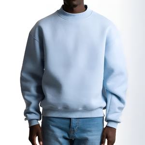 Sudadera de Cuello Redondo Lisa Extra Grande para Hombre, de Alta Calidad, Algodón y Felpa, Estilo Urbano, Unisex, Invierno, Venta al Por Mayor, OEM - Product Image 1