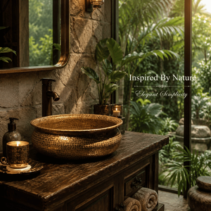 Handcrafted Hammered Copper Vessel Wash <b>Basin</b> <b>Round</b> Countertop Bathroom Sink Antique Finish Luxury Artisan Copper <b>Basin</b> for Home - Product Image 3