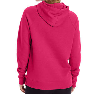 Sweat-shirt d'hiver personnalisé en molleton bouclette avec col montant et fermeture éclair 1/4, idéal pour le fitness et le golf, en polyester et élasthanne, coupe courte, vierge, pour femme - Product Image 3