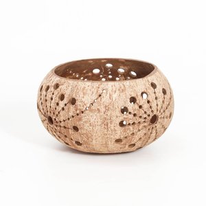 Table center piece perforated coconut shell candle <b>holder</b> top quality sustainable <b>tealight</b> <b>holders</b> - Product Image 2