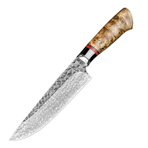 Couteau de chef traditionnel en acier Damas forgé à la main LEGACY BLADES, ambidextre, avec manche ergonomique en bois écologique - Product Image 2
