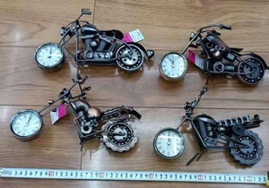 Metal Iron Motorcycle Model Creative Home Decoration <b>Clock</b> Ornaments - Product Image 6