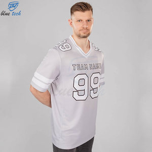 Premium Sublimated Breathable Short Sleeve American Football Jersey Custom Team Logo Print 100% Polyester OEM/ODM Service - Product Image 2