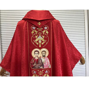 Casulla Roja para Sacerdote Católico con Estola, 2026, Hecha a Medida, de Alta Calidad, Nuevo Diseño, Bordada - Product Image 5
