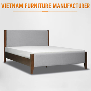 OEM/ODM Vietnam Furniture for Retailers Customizable Design Minimalist Wooden Bed <b>Frame</b> Bedroom Furniture Solid Oak Platform Bed - Product Image 1